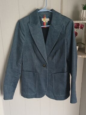 BODEN Blue Corduroy Marleybone Blazer Jacket - Boden